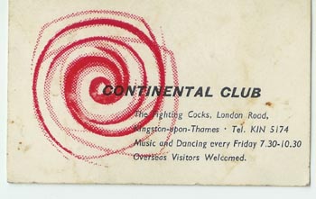 Continental Club card